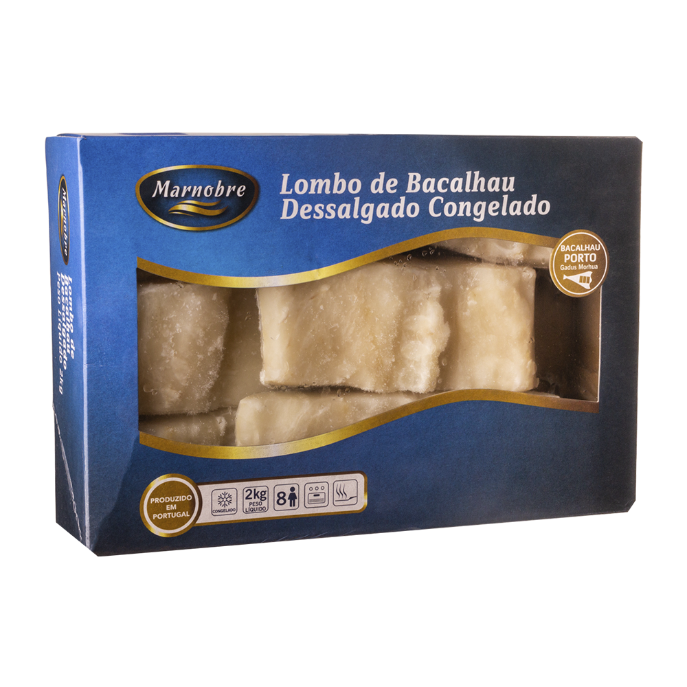 Lombo de Bacalhau Dessalgado Congelado 6 lombos Casa Flora